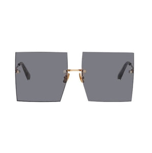 Oversized Rimless Square Sunglasses