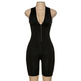 Sleeveless Zipper Jumpsuit