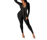 Chain Lace Up Jumpsuit